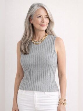 New! J. Crew Wide-rib cashmere sweater shell - Read